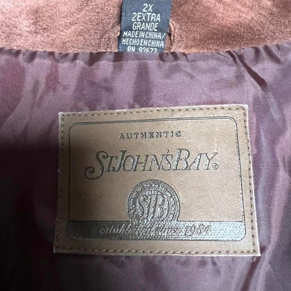 Vintage Brown Suede Jacket with Button Front Closure - Picture 5 of 6